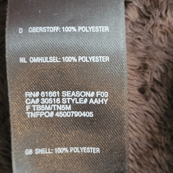 The North Face Women's Chocolate Brown High-Piled Fleece Zip Jacket - Size S - Picture 14 of 15